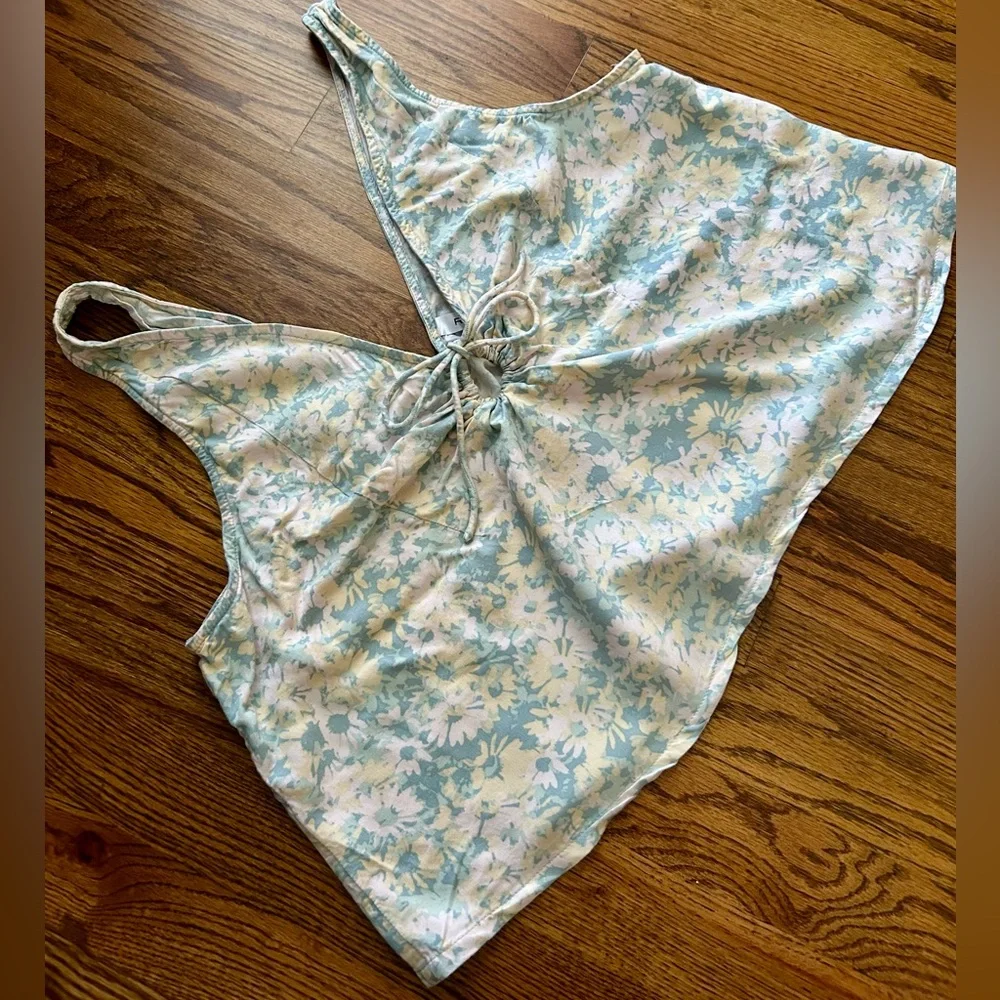 RVCA Floral Cropped Tank Top - Picture 1 of 8